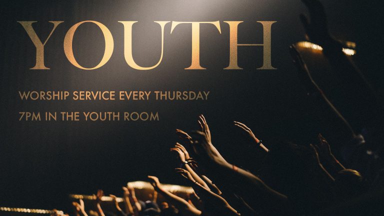 Youth worship service every Thursday at 7 pm in the Youth Room.